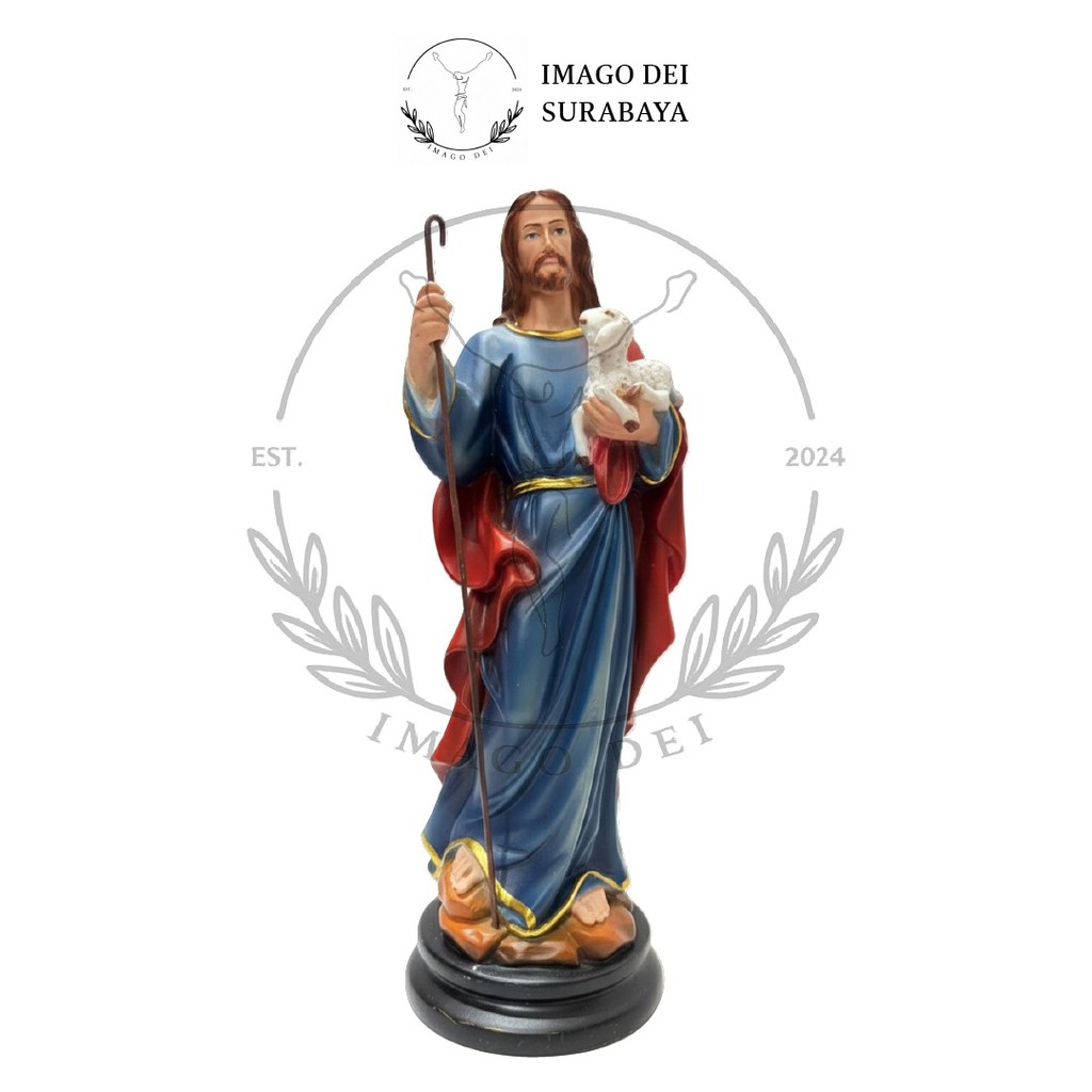 Patung Yesus Gembala Yang Baik Good Shepherd 30 cm