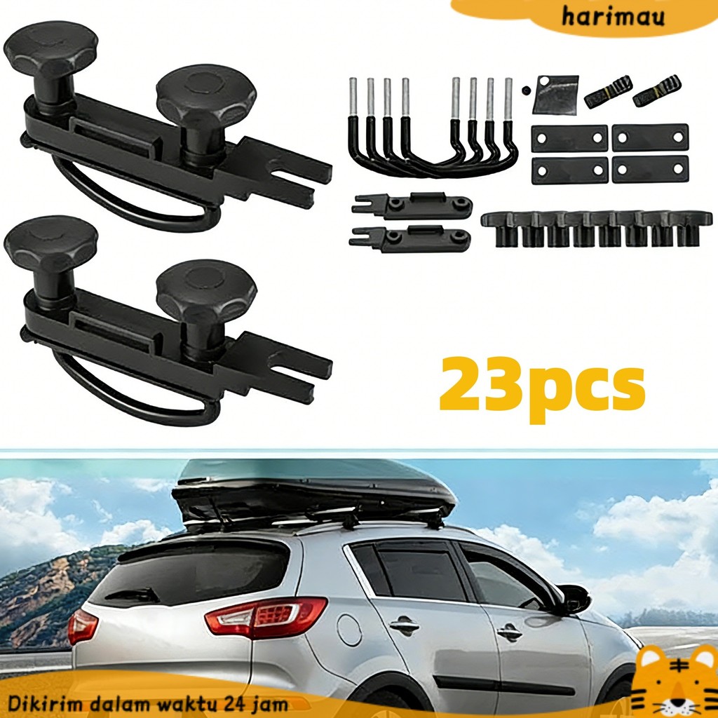 Jual Kit Pemasangan Kotak Atap-Roof Box Metal U-Bolt Clips Hitam ...