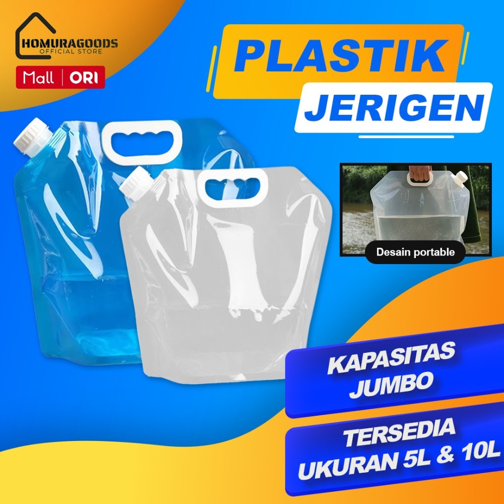 HomuraGoods Kantong Air Minum Jerigen Lipat Water Bag Untuk Outdoor Camping Traveling 10 Liter