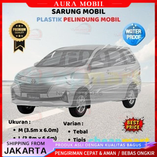 Sarung Mobil Penutup Mobil Cover Car Bening Transparan Tahan Air Tahan Debu Sarung Mobil Plastik Waterproof Plastik Body Cover Mobil Penutup Mobil -Aura Mobil