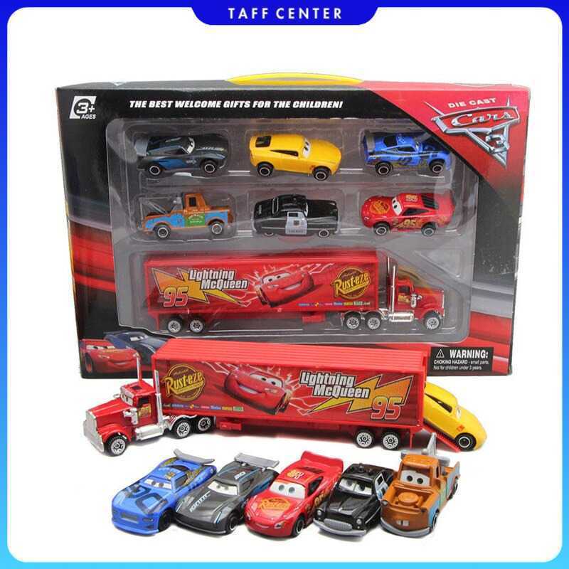 Jual JIMITU Mainan Anak Disney Cars Lightning McQueen Diecast Set 7in1 ...