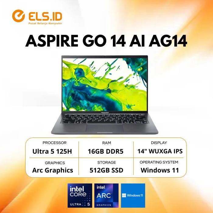 Jual Acer Aspire Go 14 AI AG14 71M Intel Core Ultra 5 125H 16GB SSD ...