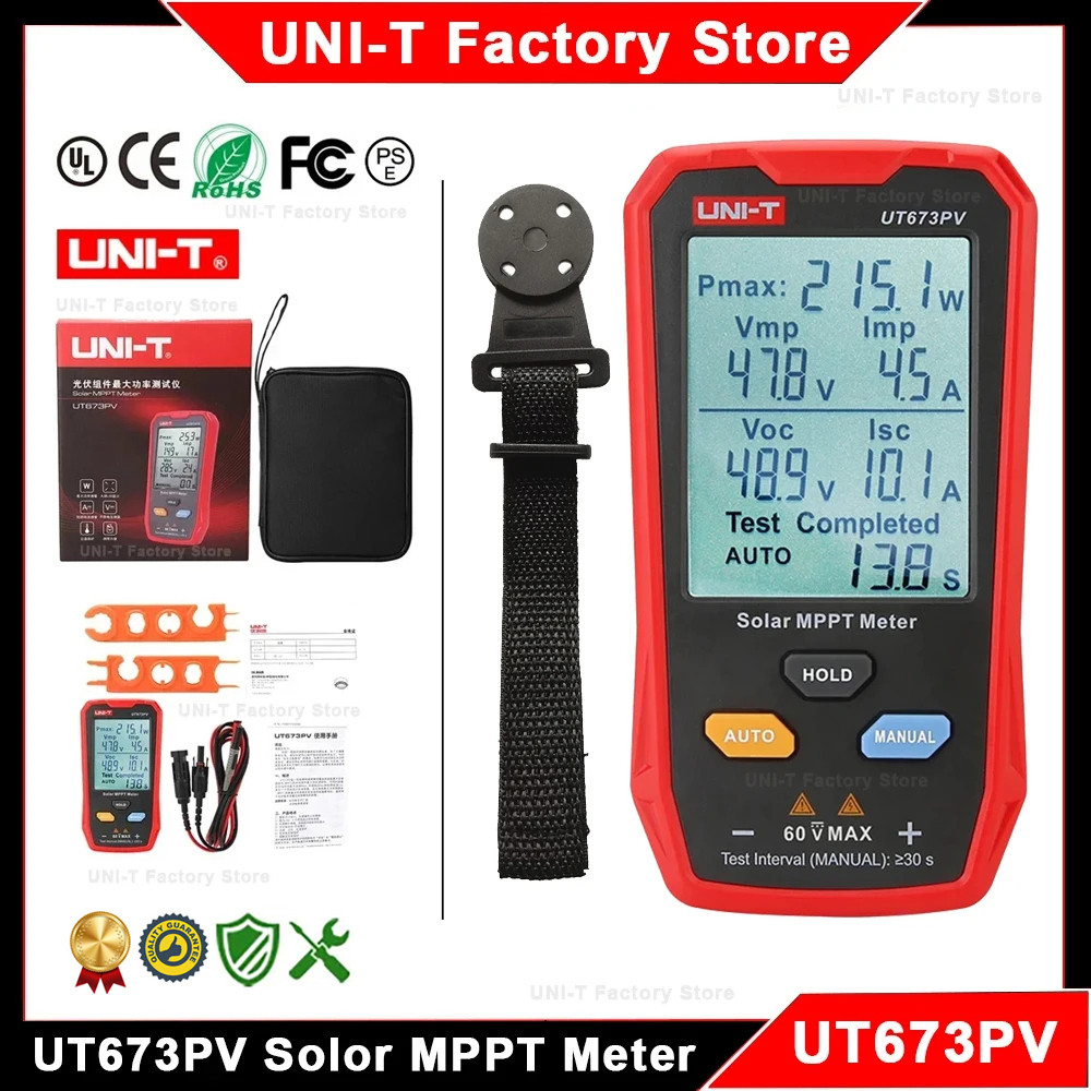 Jual UNI-T UT673PV Solar MPPT Meter Photovoltaic Panel Tracker Tester ...