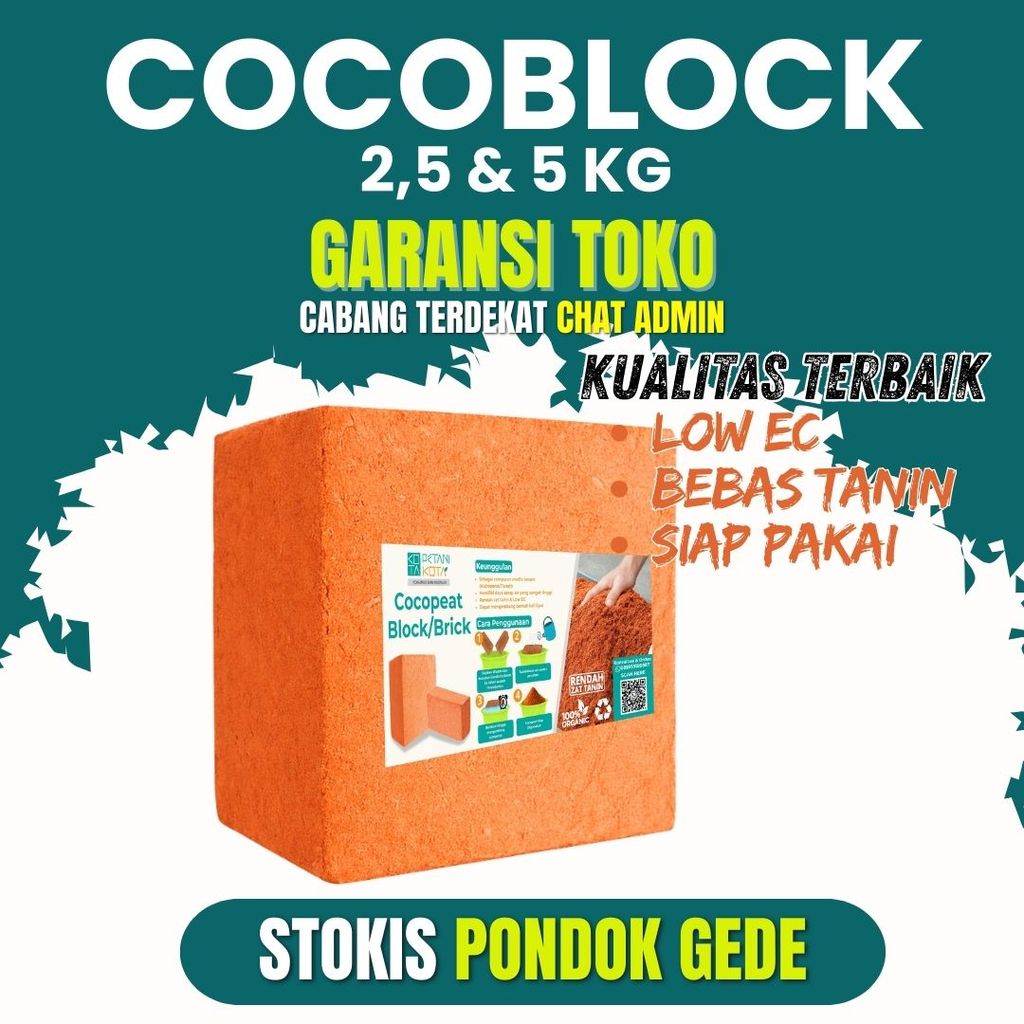 COCOPEAT BLOK 5KG MURAH BERKUALITAS
