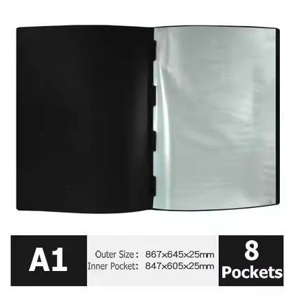 Jual Display book A1 8 sheets / A1 Art Portfolio Folder / Poster folder ...