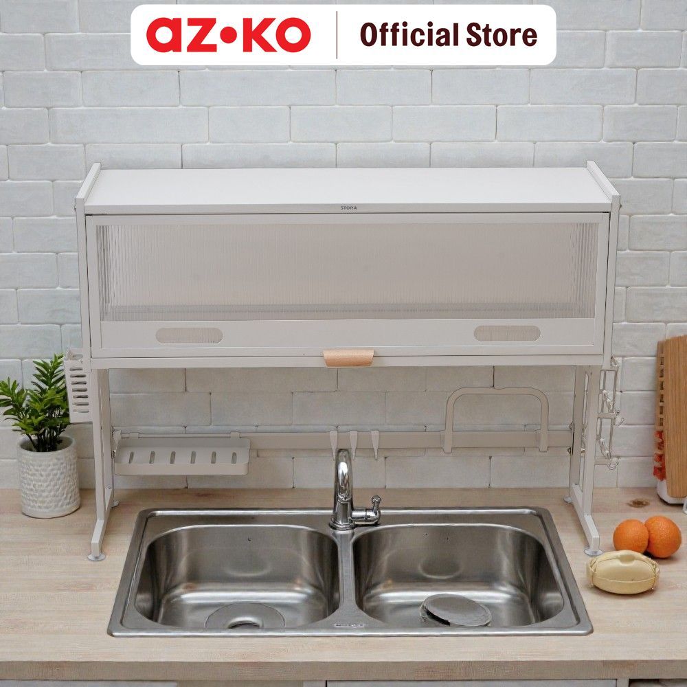 Jual AZKO Stora Rak Piring Dengan Kabinet Adjustable - Putih Dish Rack ...