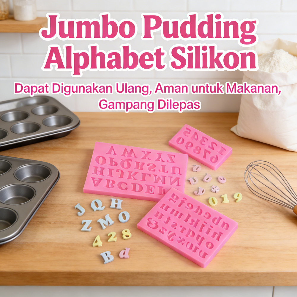 Jual Huruf Abjad Alphabet Alphabet Batu Coklat Es Huruf Jumbo Jelly ...