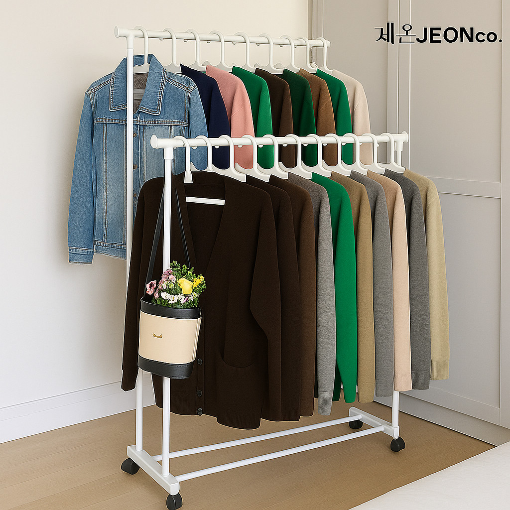Jual DOUBLE ROD RACK Pipa Besar Gantung 2 Lapis Rak Baju Serbaguna ...
