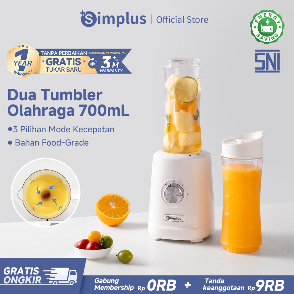 Jual Simplus 2-in-1 Blender 700ml Kapasitas Besar 2 Tumbler Travel Cup ...