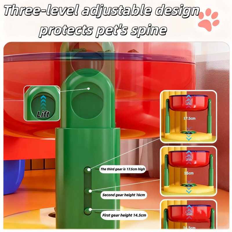 Product image Adjustable High Leg Pet Feeding Bowl Anti-Flip 3