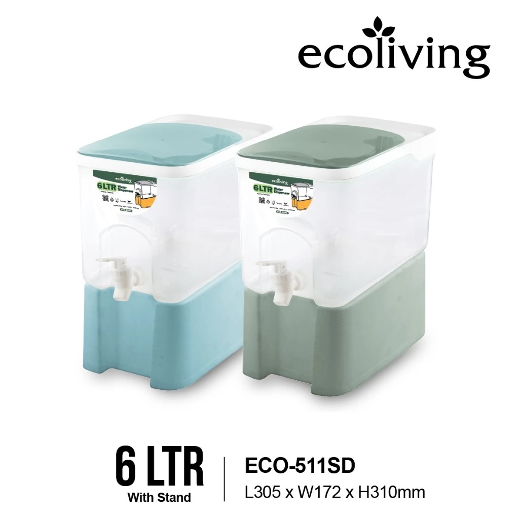 EPLAS x ECO LIVING Water Dispenser 6L – Galon Air Minum dengan Keran / Stand BPA Free (ECO-511 With Stand)) - foto 1