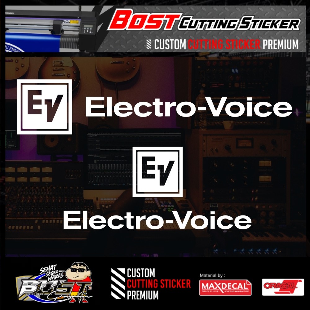 Jual cutting sticker hardcase box audio electro voice.stiker sound ...