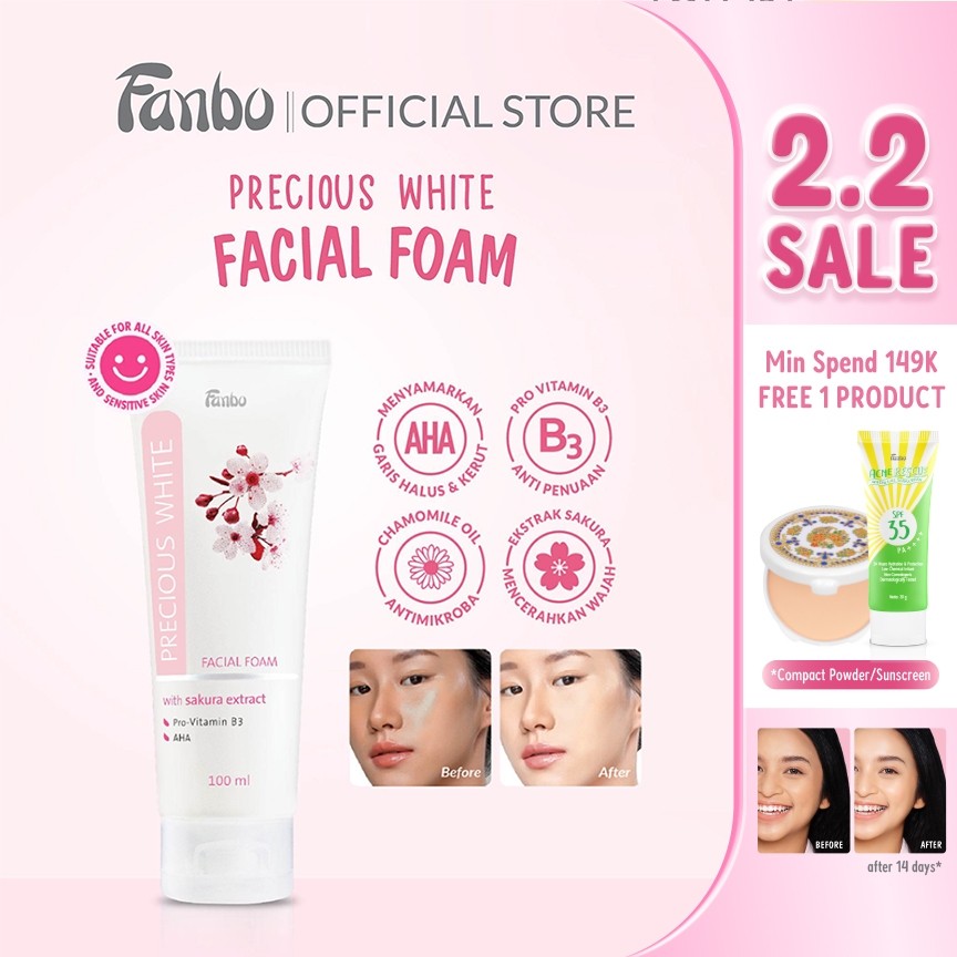 Jual Fanbo Precious White Facial Foam - 100ml (DP3) - Sabun Cuci Muka ...