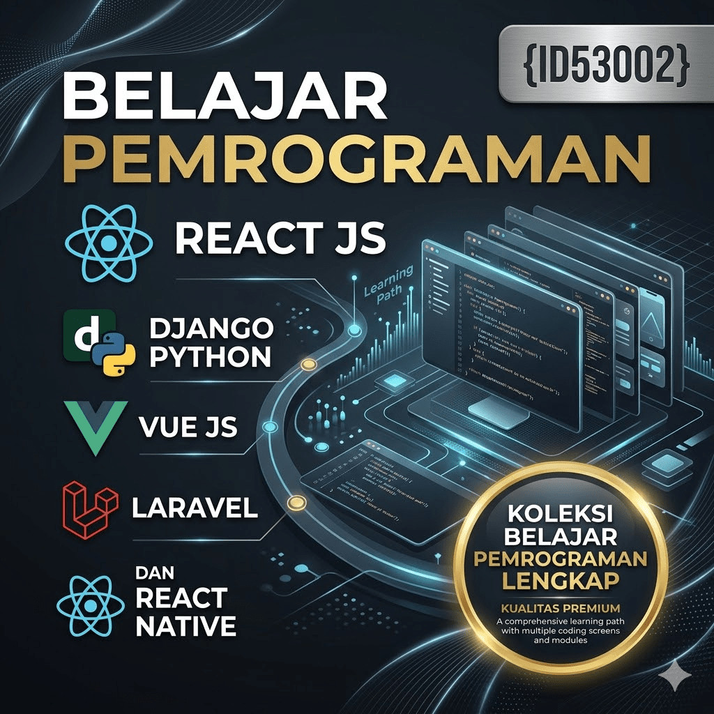 Jual ID53002 - Belajar Pemograman React Js, Django Python, Vue Js ...
