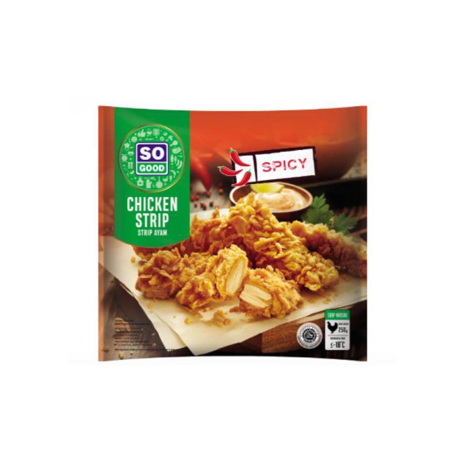 Jual So Good Chicken Strips Spicy 250 gr | Shopee Indonesia