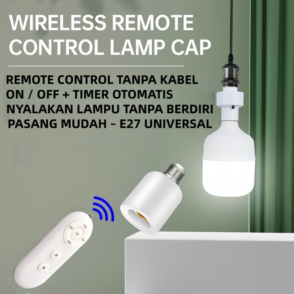 Jual Fitting Lampu E27 Remote Kontrol + Timer, Saklar Lampu Hemat ...