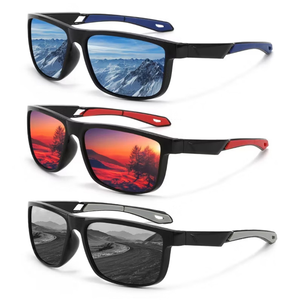 Jual Kacamata Hitam Sporty Anti UV400 9673 Retro Bingkai Hitam ...