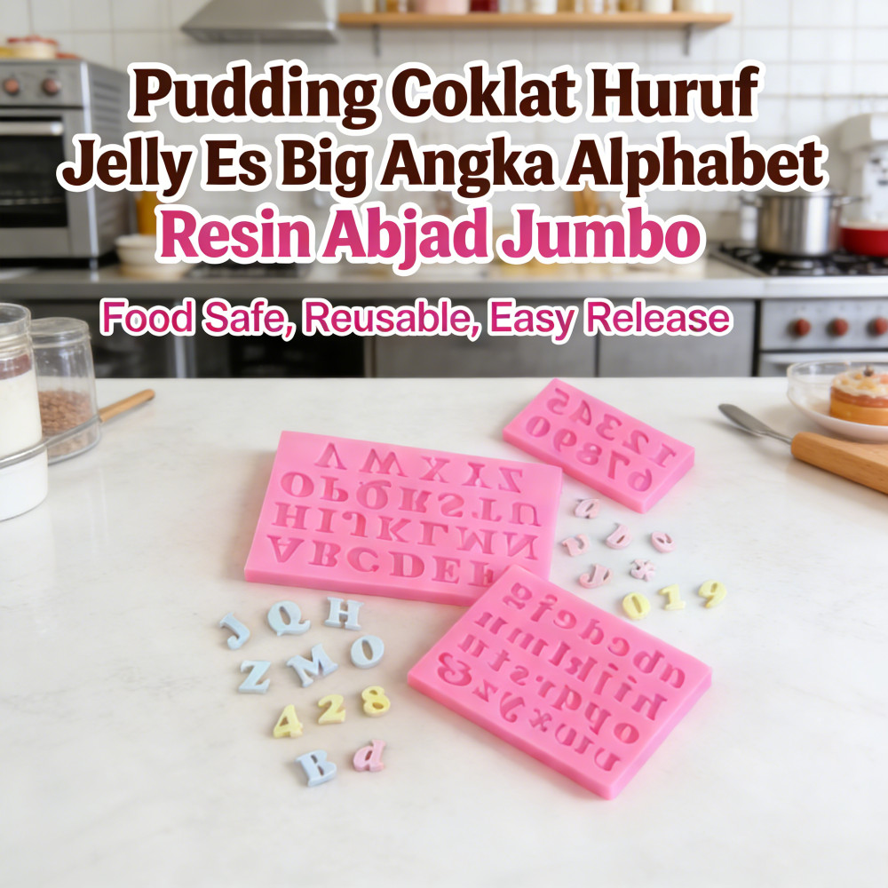Jual Mold Resin Batu Coklat Jelly Pudding Es Alphabet Abjad Huruf Jumbo ...