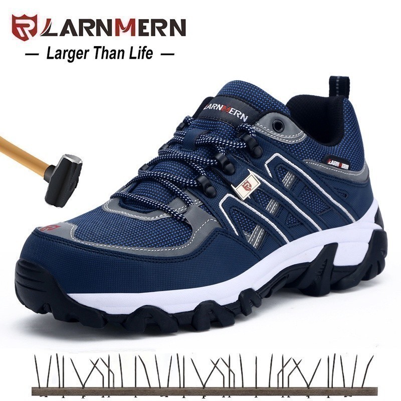 Jual LARNMERN Pria Steel Toe Sepatu Safety SRC Non-Slip Bekerja ...