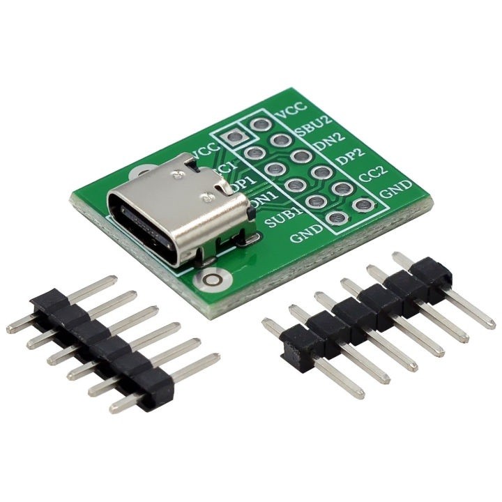 Jual USB Type C Female to DIP PCB Converter Adapter Konverter 6P 2.54mm ...