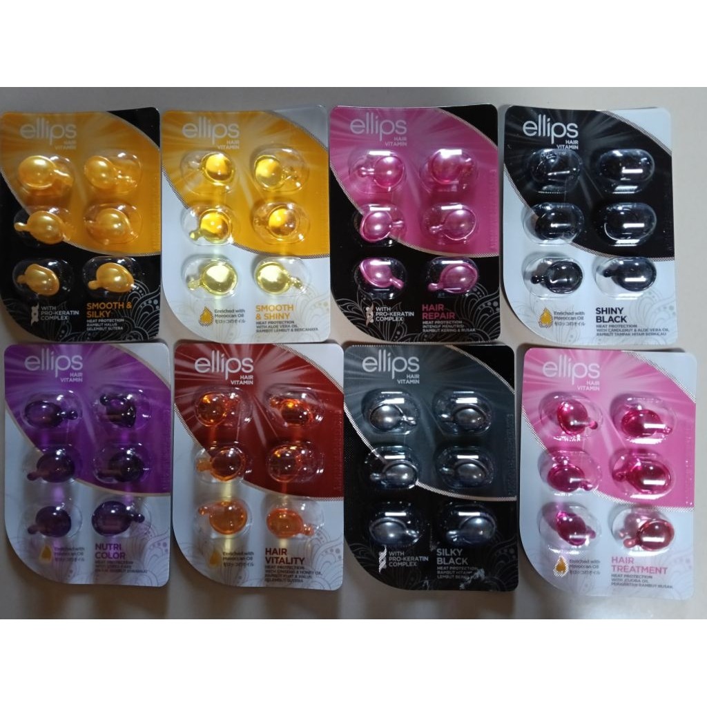 Jual ellips elip elips hair vitamin suplemen rambut sachet saset isi 6 ...