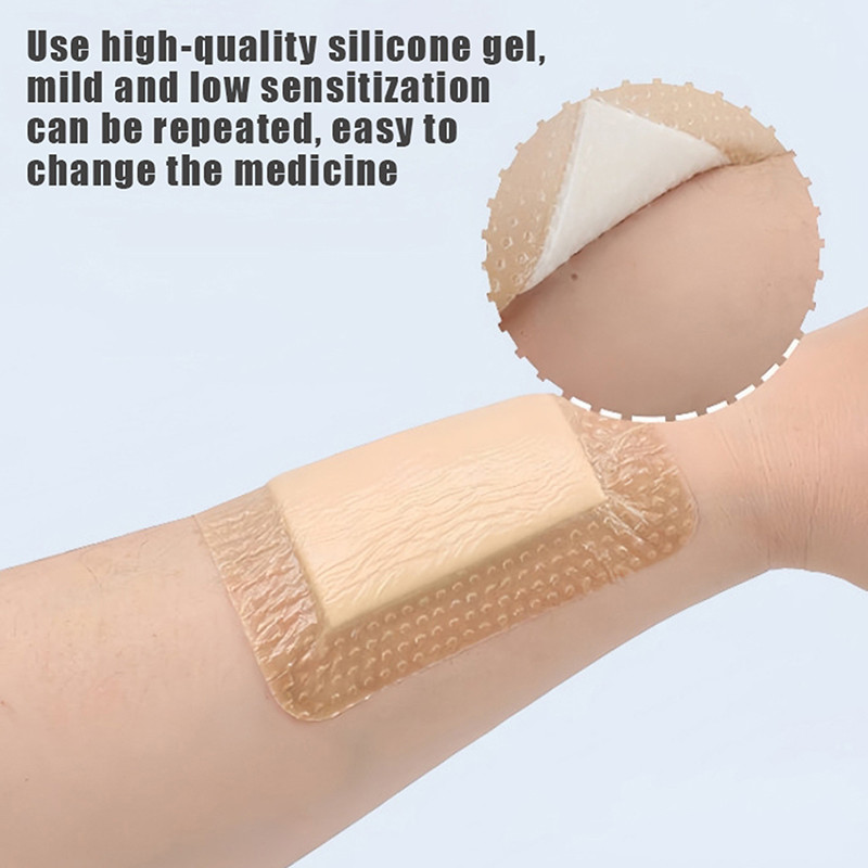 Jual Silicone Foam Adhesive Dressing Wound Dressing Sterile Bedsore ...