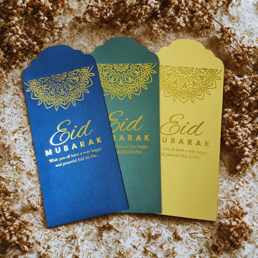 Amplop Idul Fitri Premium gold Lebaran Mewah Eid mubarak Money Envelope Arabic Pattern 5 pcs
