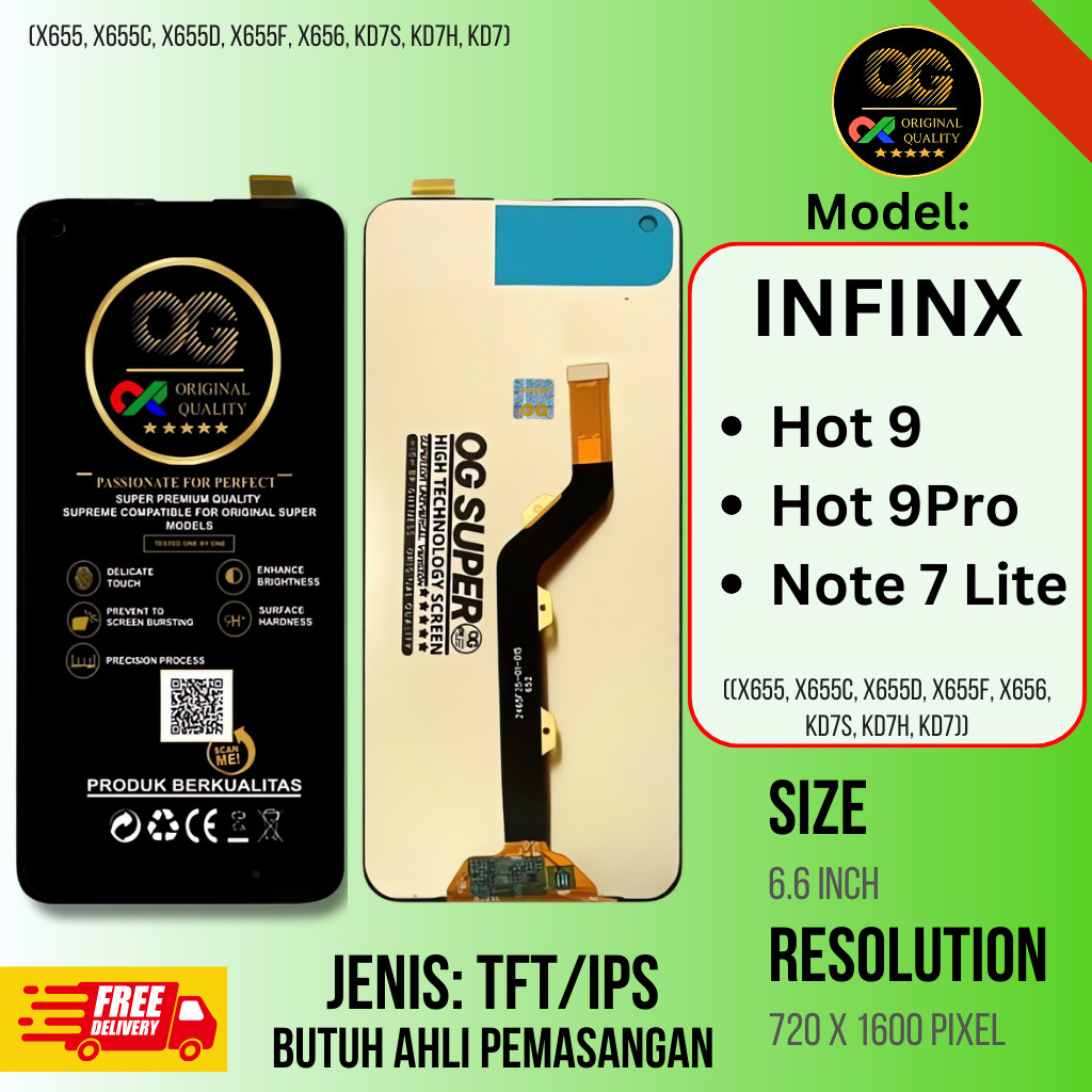 Jual LCD TS OG SUPER Handphone Infinix Hot 9 / X655, X655C/D, Hot 9 Pro ...