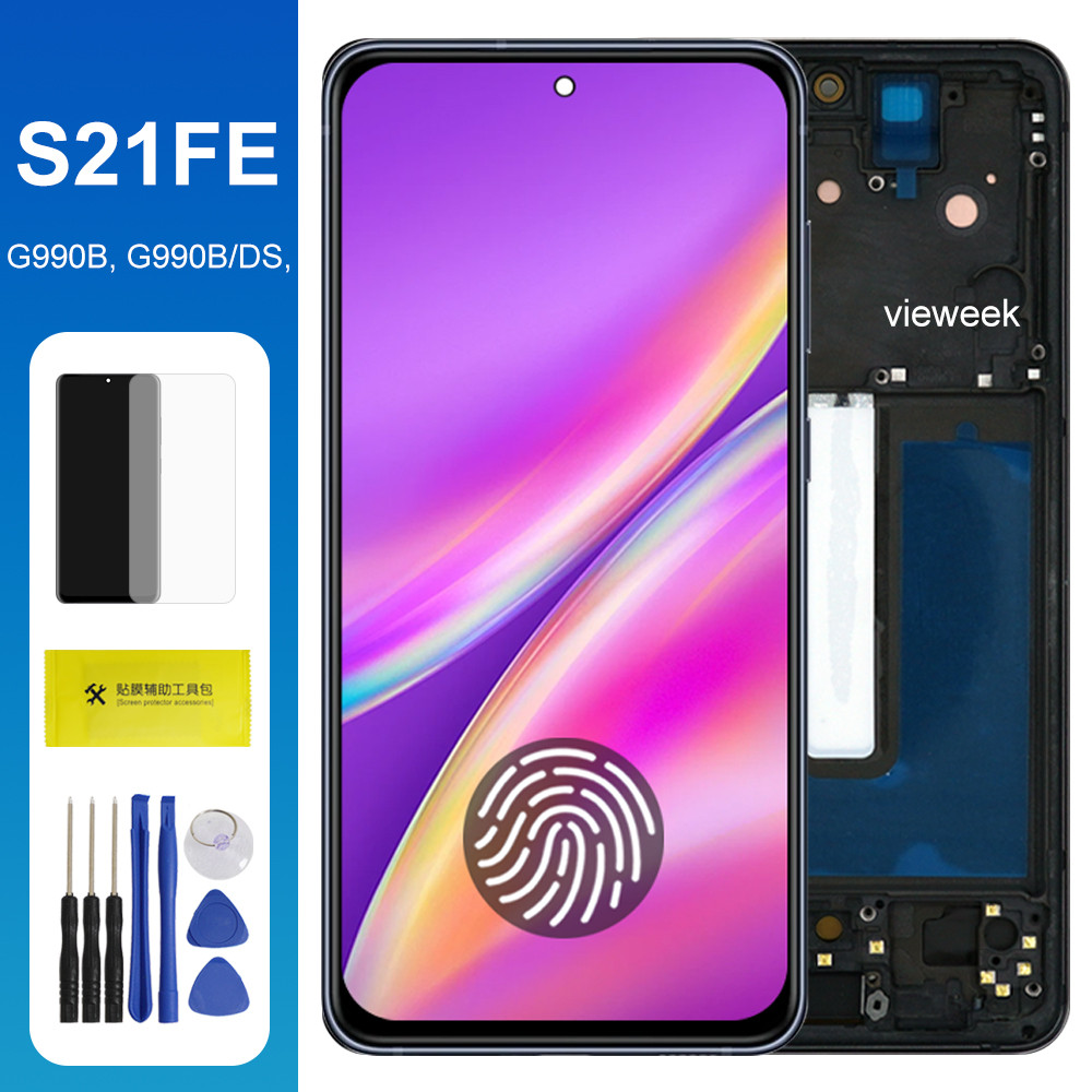 Jual S21FE AMOLED splay Screen with Frame Replacement for Samsung ...