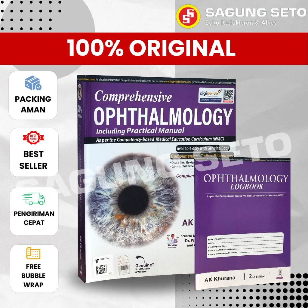 Jual BUKU COMPREHENSIVE OPHTHALMOLOGY INCLUDING PRACTICAL MANUAL 10ED ...
