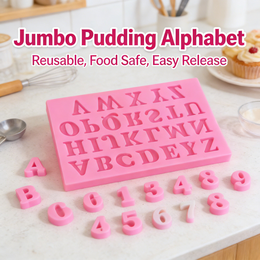 Jual Silicone Mold Pudding Jelly Batu Resin Abjad Alphabet Huruf Jumbo ...