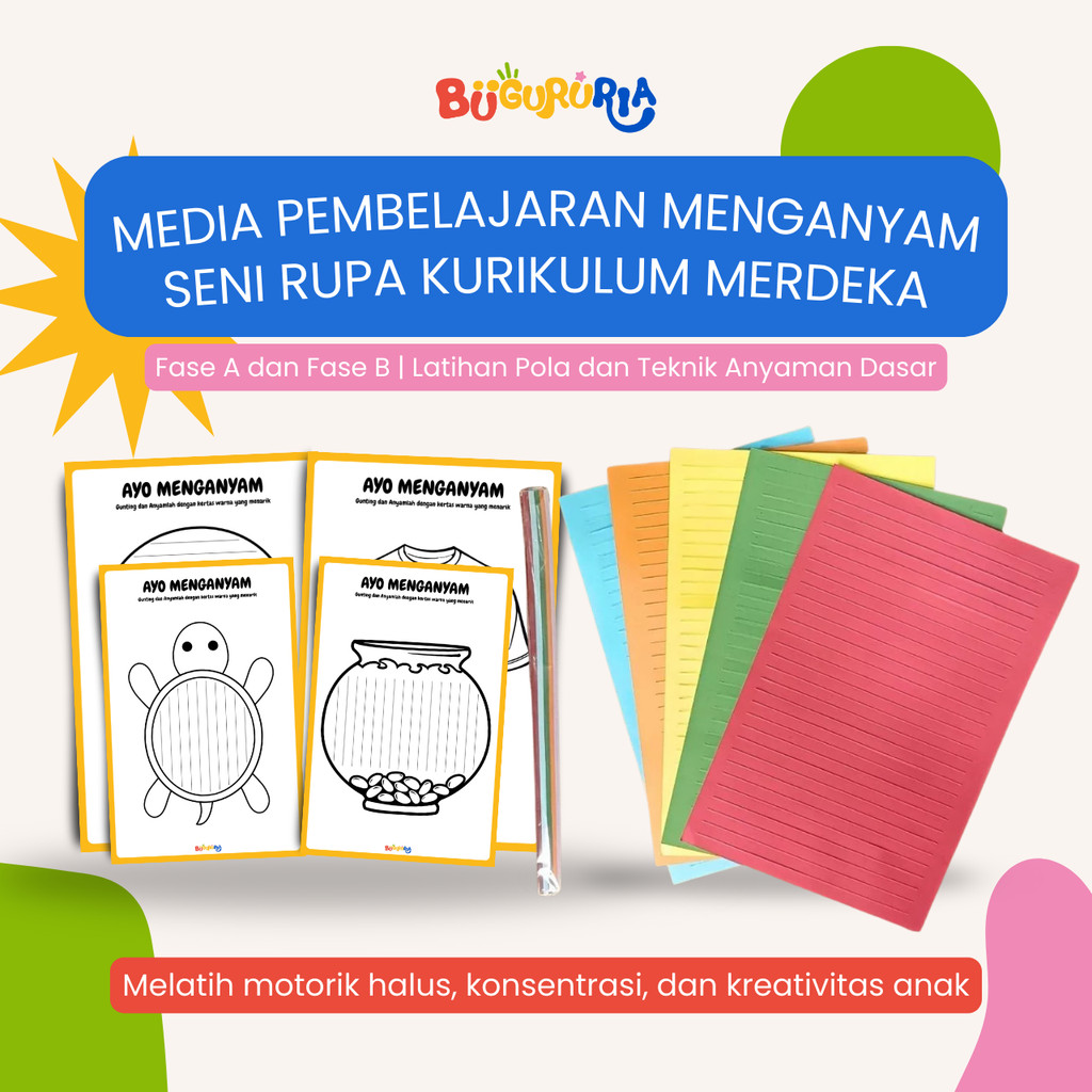 Jual Bu Guru Ria - Media Pembelajaran Menganyam Anak SD Fase A B | Seni ...
