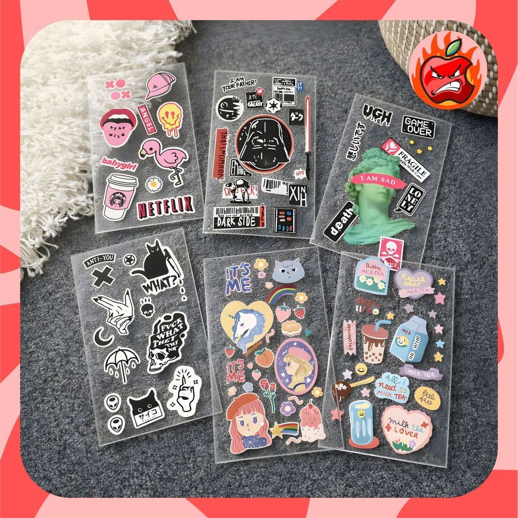 Jual Cetak Stiker UV DTF Custom Suka Suka | Sticker UV DTF Aesthetic ...