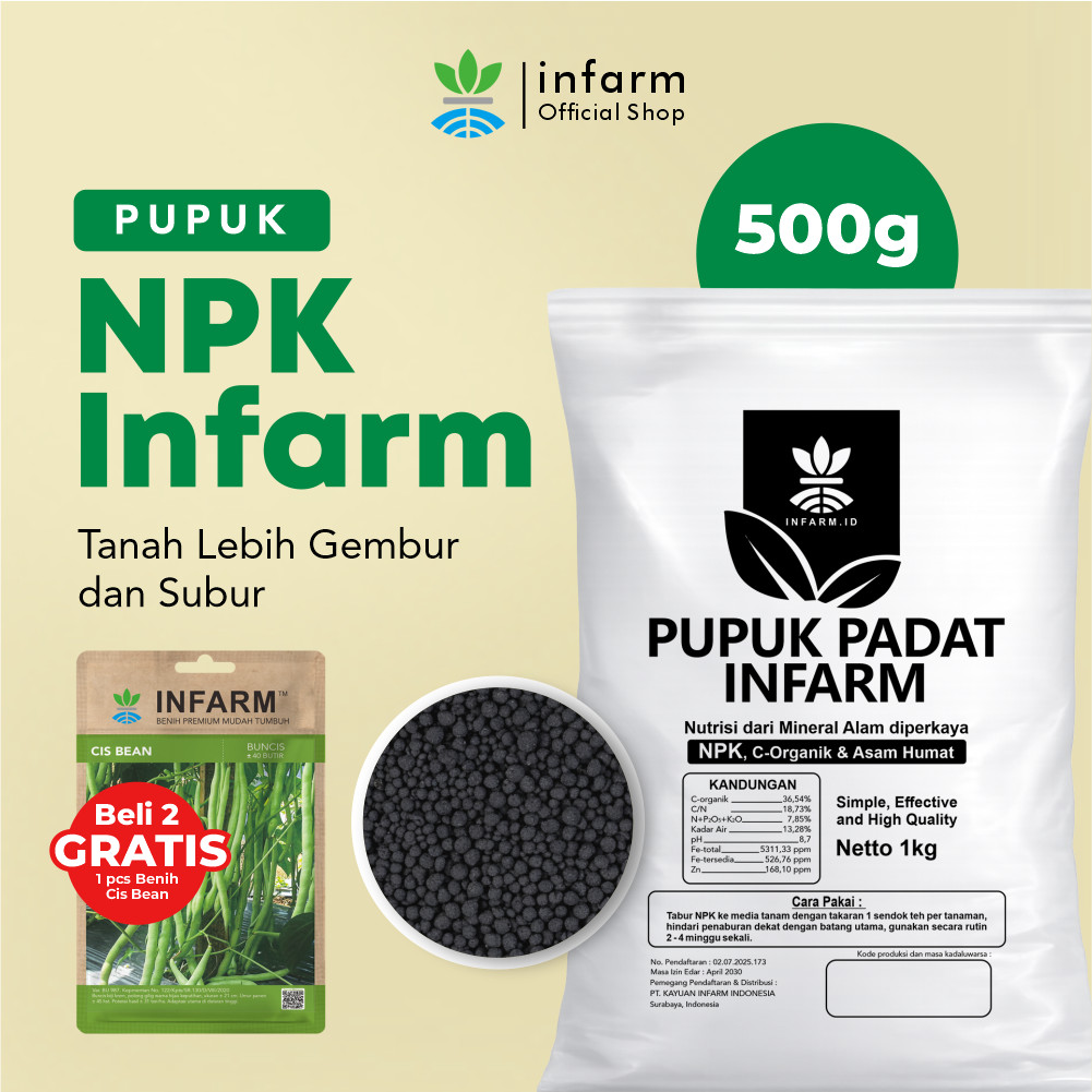 Jual INFARM - Pupuk Padat Infarm 500 gram, Pupuk NPK Penyubur Tanah dan ...