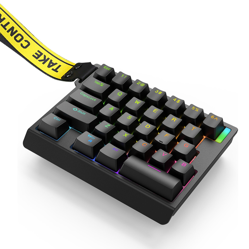 Jual HE30 Magnetic Swit Meanical Keyboard One-handed Wired Low Latency ...