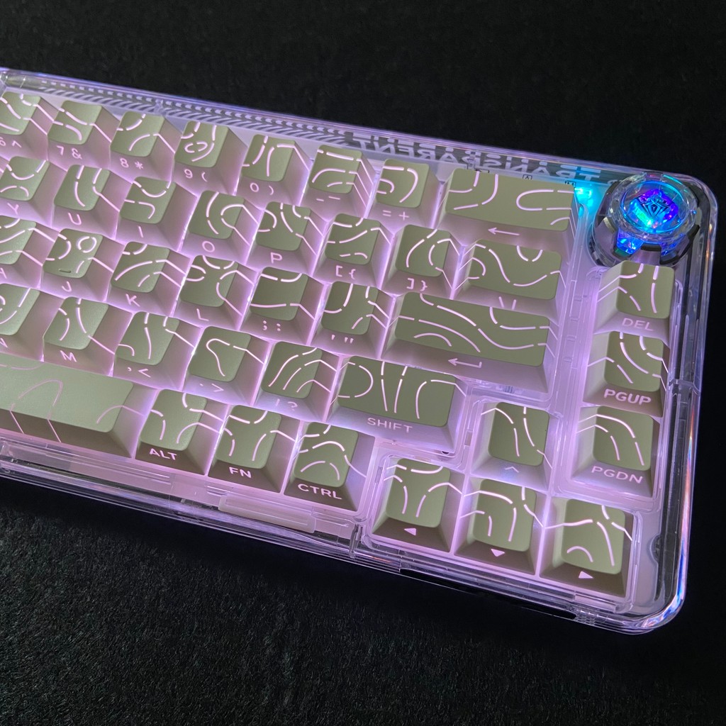 Jual Contour Lines Translucent Keycaps Side Engraving erry Profile ...