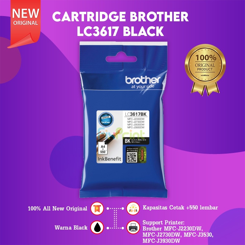 Jual FixPrint Brother Cartridge Ink LC3617 LC3619 Printer MFC J2230DW ...