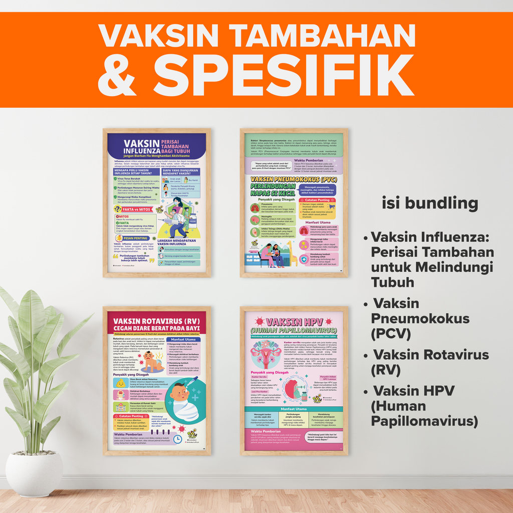 Jual Poster VAKSIN IMUNISASI Alat Peraga Edukasi Imunisasi Anak ...
