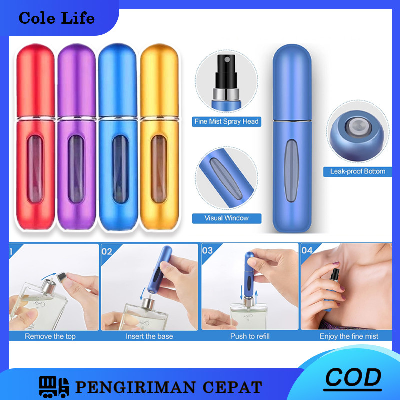 Jual Botol Parfum Semprot Mini 5ml - Botol Isi Ulang Portable, Cocok ...