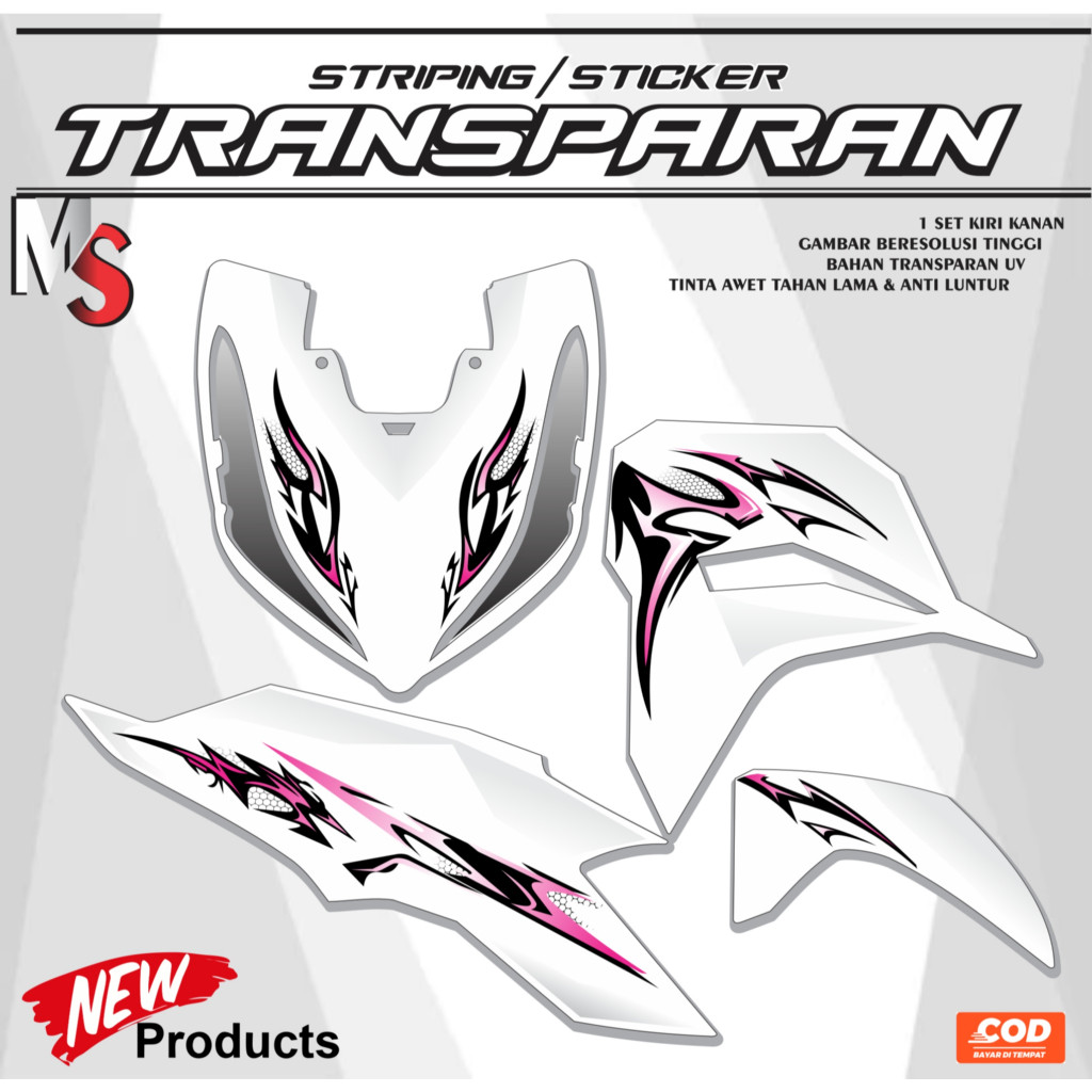 Jual STRIPING STICKER GRADASI VARIO LED NEW 125 2023 GEN 2 TRANSPARAN ...