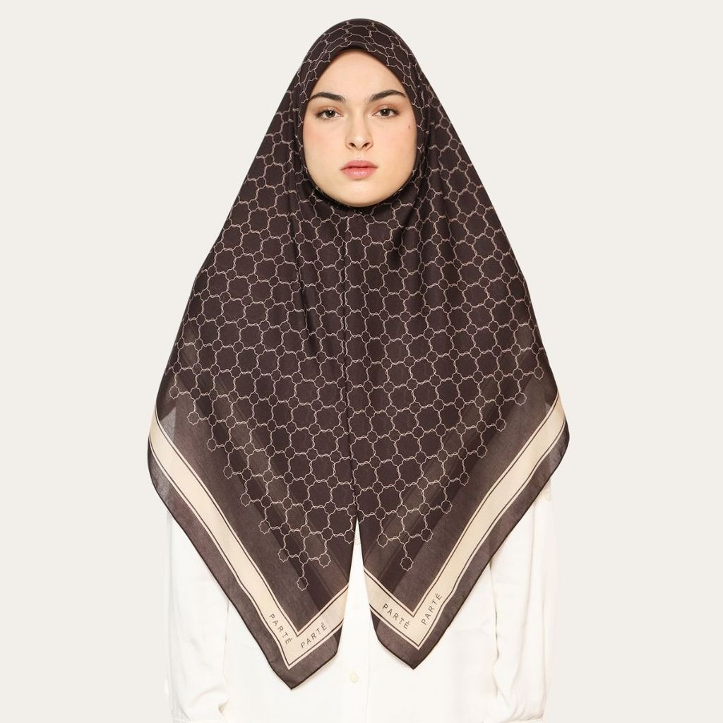 PARTE Primrose Classic Printed Scarf Hijab Segi Empat Motif