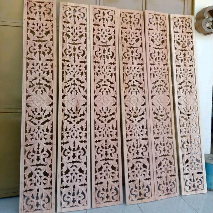 Jual ornamen ukir ukiran kayu loster kusen pintu lisplang boven jendela ...