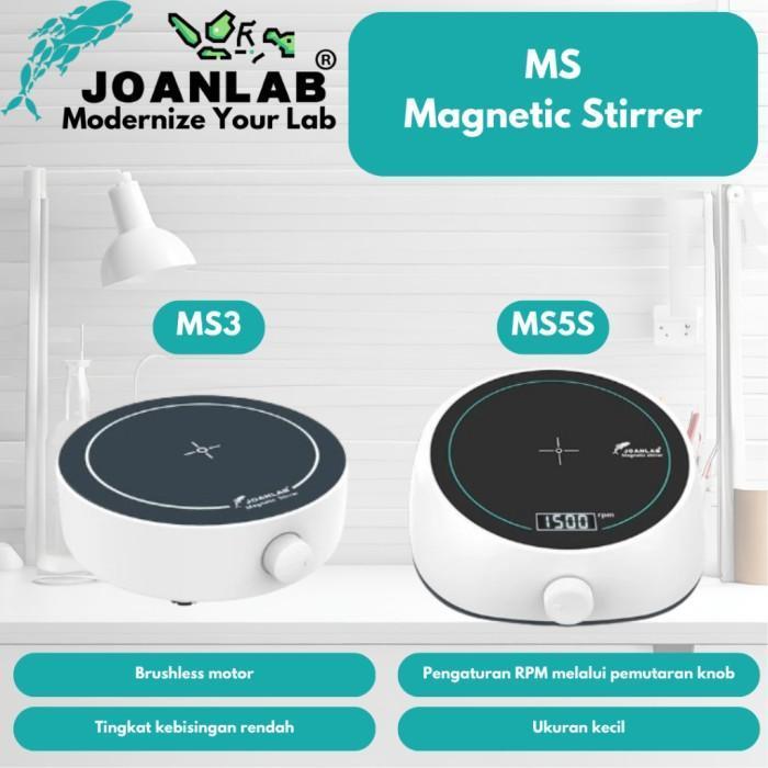 Jual JOANLAB Magnetic Stirrer Pengaduk Magnet 1 Liter 2 Liter MS3/MS5S ...