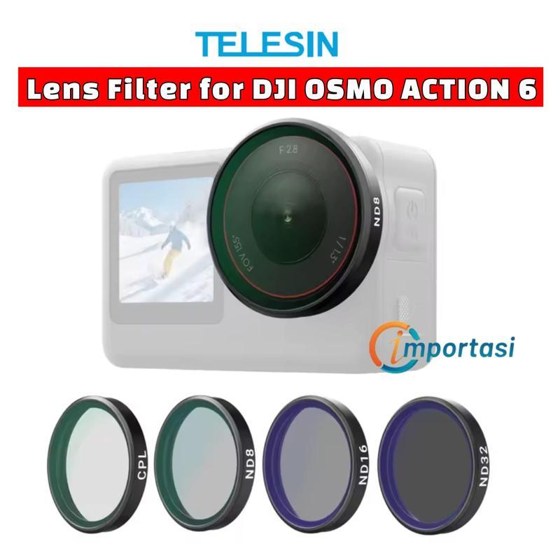 Jual TELESIN Lens Filter for DJI OSMO ACTION 6 Lensa UV CPL ND 8 16 32 ...