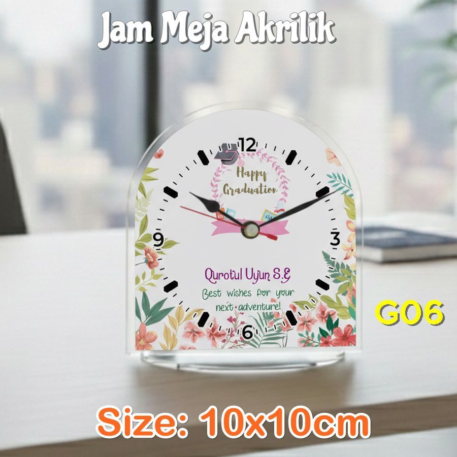 Jual Jam Meja Wisuda Graduation 06 Minimalis Ekonomis Kado Hadiah Unik ...
