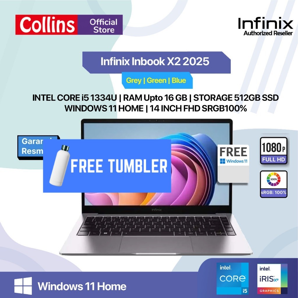Jual INFINIX INBOOK X2 2025 I5 1334 16GB 512GB WINDOWS 11 14.0 FHD IPS ...