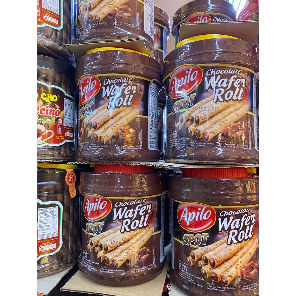 Jual Apilo Wafer Roll Chocolate 500gr Halal EXP FEB 2027 Wafer Astor ...