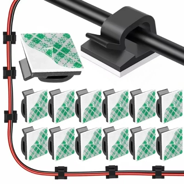 Jual 30PCS Klip Penata Perapi Kabel Tempel Adhesive Cable Clip Wire ...