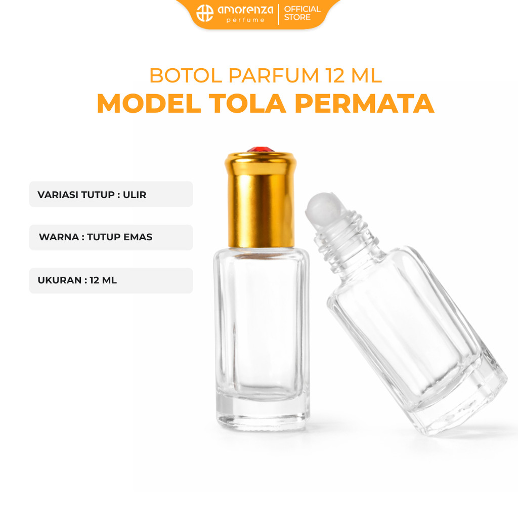 Jual BOTOL PARFUM TYPE RO25 ROLL ON TOLLA 13 ML SATUAN BAHAN TEBAL ...