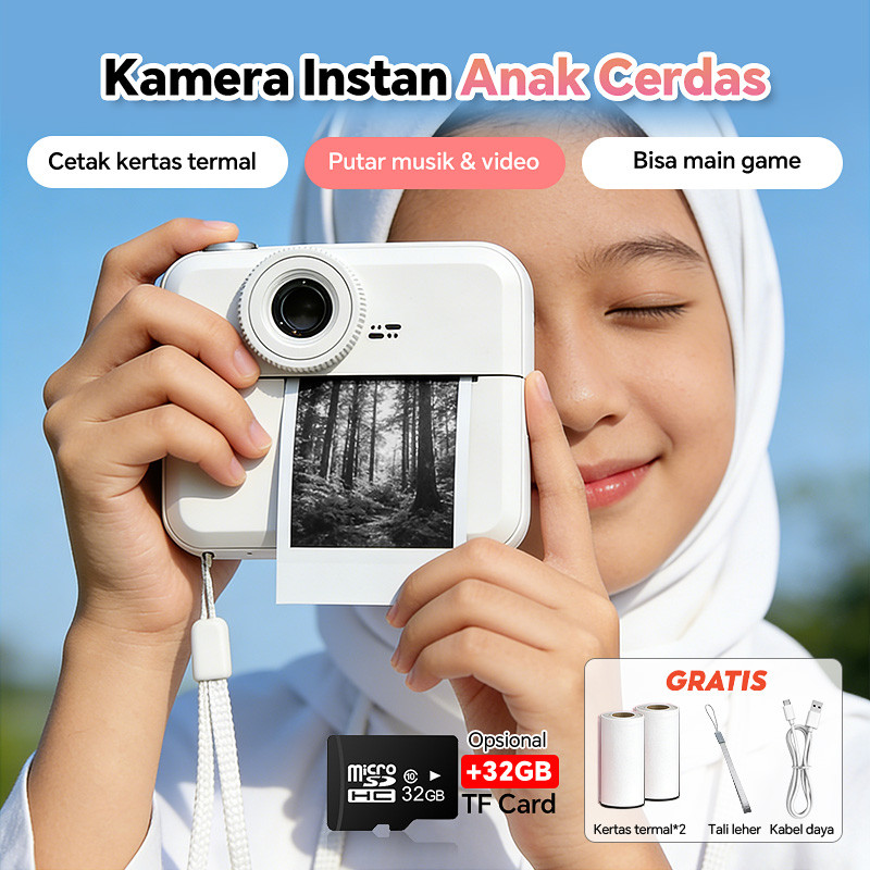 Digitale camera 48 MP 2,7K fototoestel digitale camera voor kinderen tieners beginners, compacte camera 16X digitale zoom mini-camera fotocamera 2,7 inch LCD-schermcamera (zwart